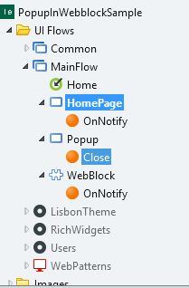 Webblock PopupInWebblockSample - Overview (O11) | OutSystems