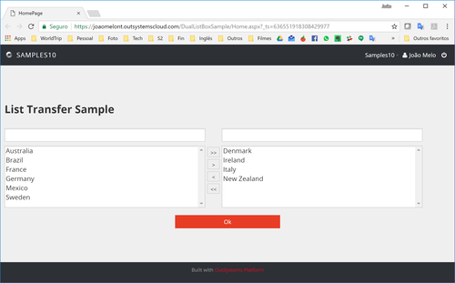 Dual List Box - Overview (O11) | OutSystems