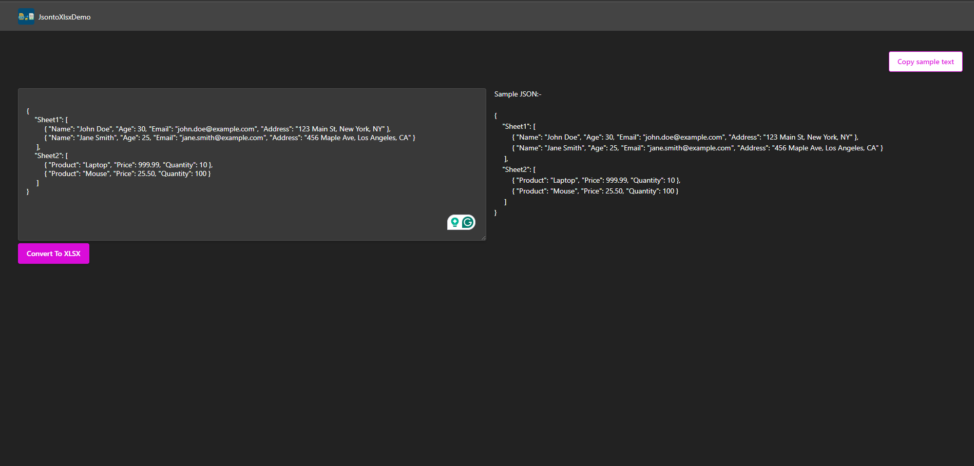Json To Excel Converter - Client Side - Overview (O11) | OutSystems