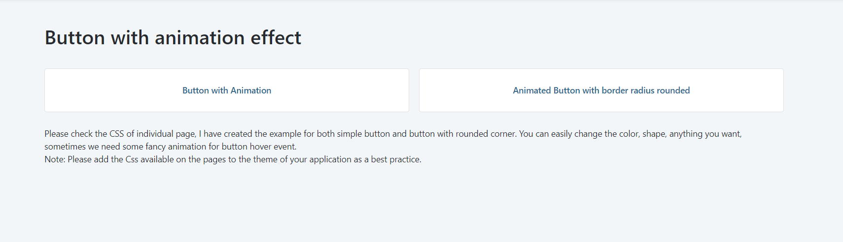 Button with Animation Effect - Overview (O11) | OutSystems