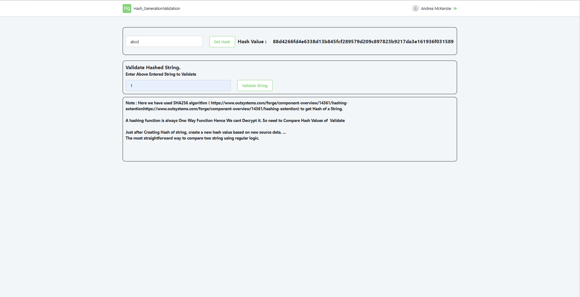 Hash_Generation & Validation - Overview (O11) | OutSystems