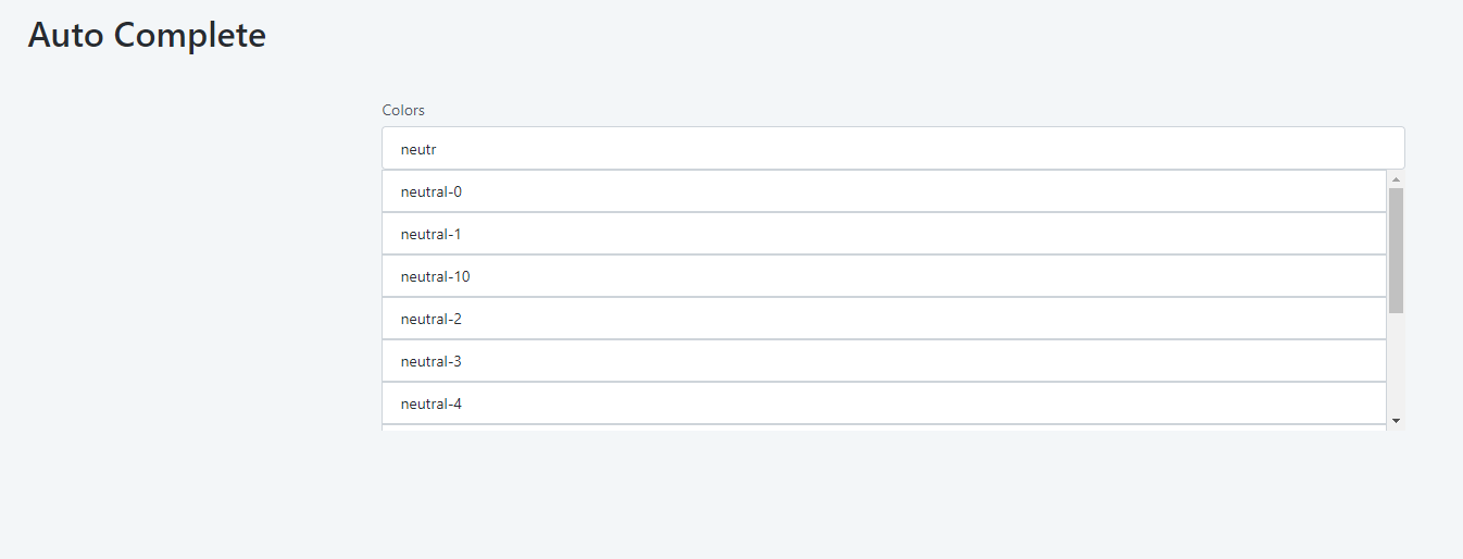 ListItem AutoComplete 