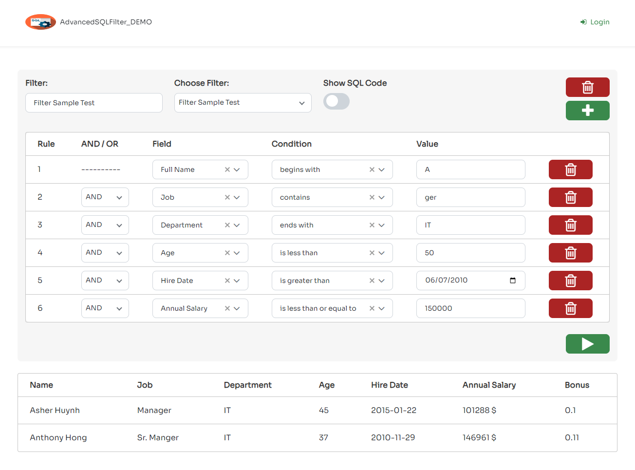 Advanced SQL Filter - Overview (O11) | OutSystems