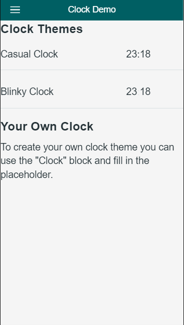 Clock - Overview (O11) | OutSystems