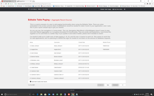 Editable Table Paging - Overview (O11) | OutSystems