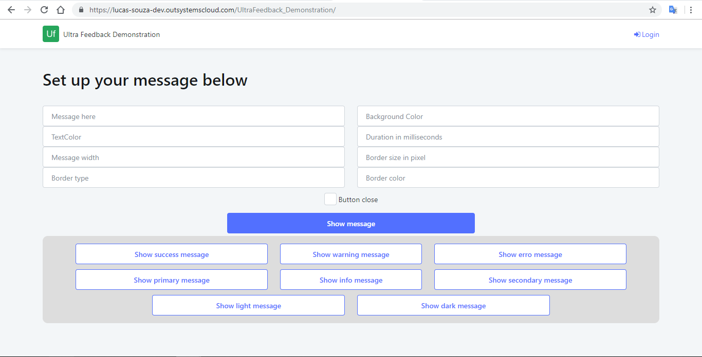 Ultra Feedback Message - Overview (O11) | OutSystems