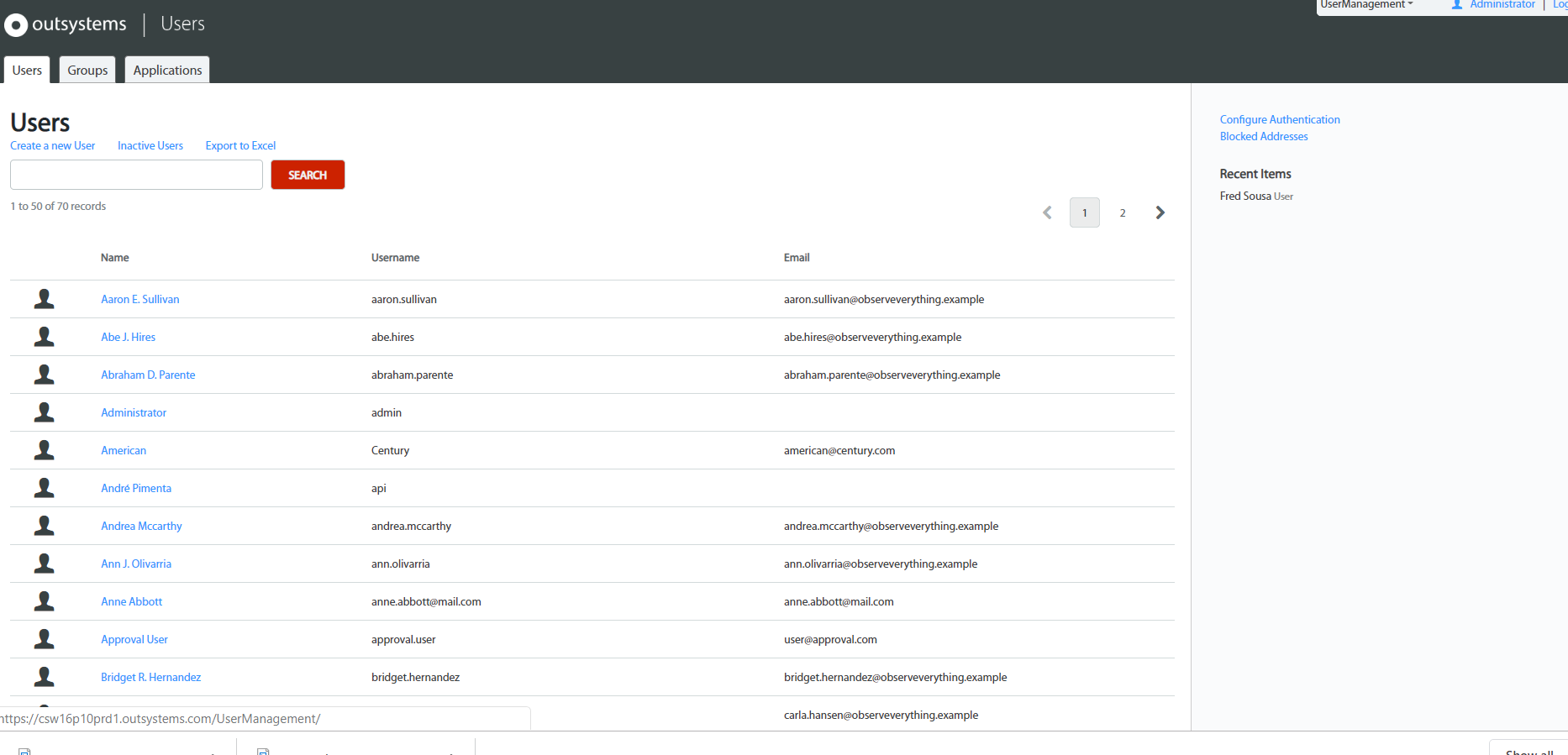 User Management - Overview (O11) | OutSystems