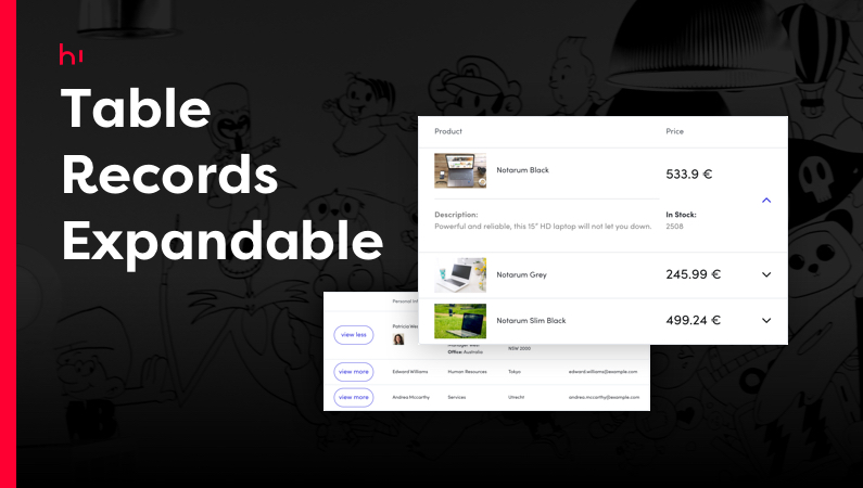 Hi Table Records Expandable