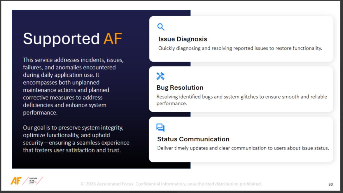 Supported AF Service