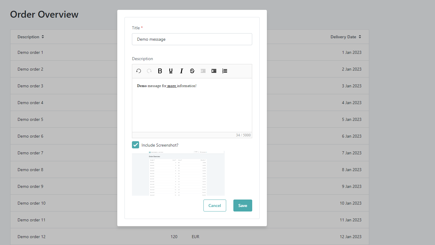 Feedback Widget